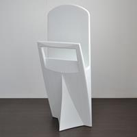 Eccopanta Schlafzimmer-Kleiderständer mit Nadelstreif-Optik  - weiss 1